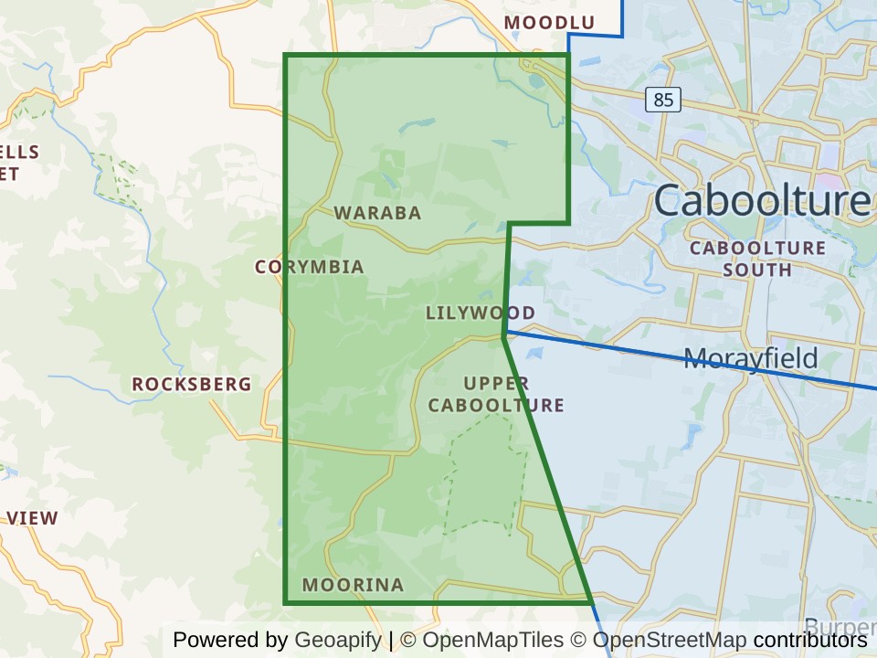 Map of the Bellmere, AUS scan area. Opens it on the coverage map